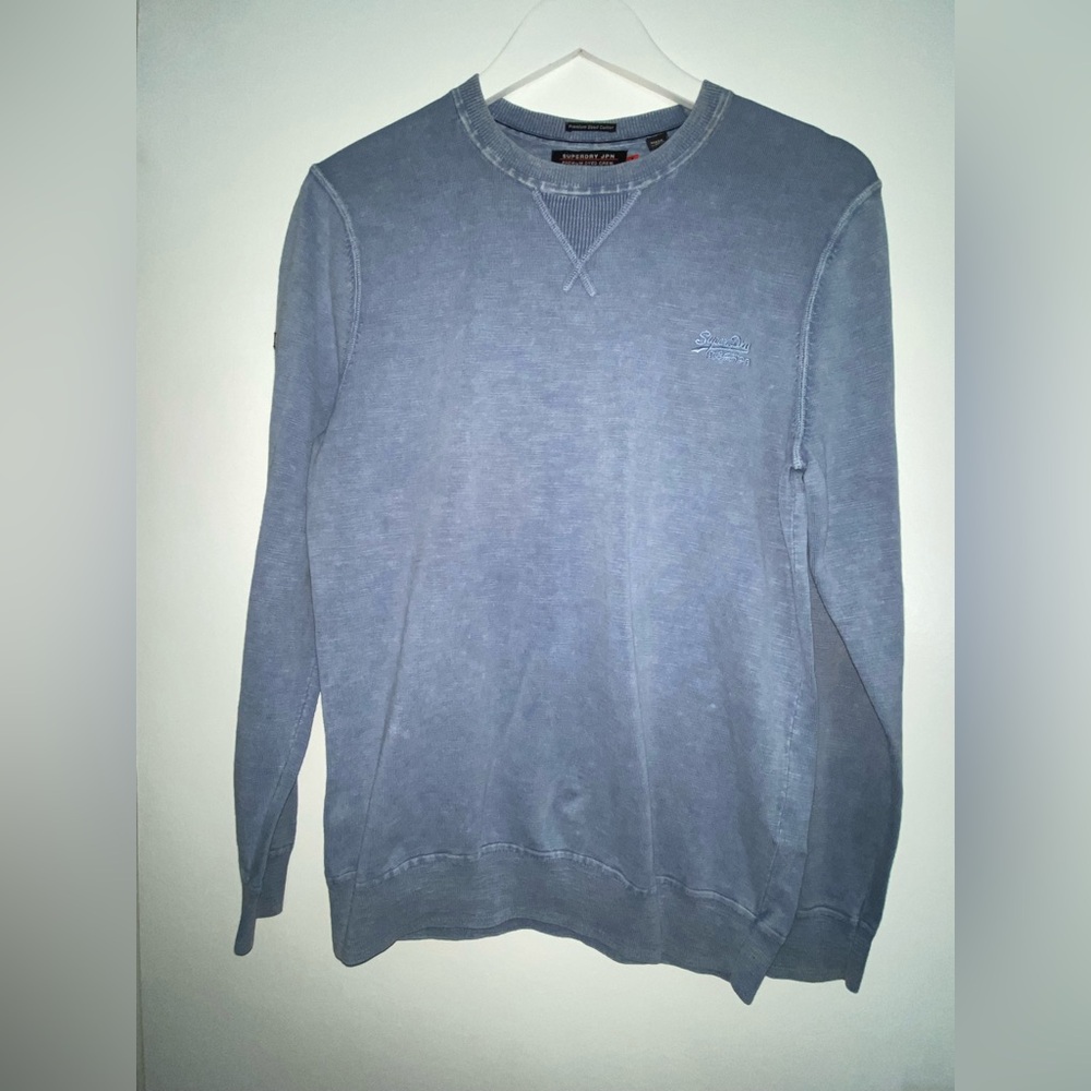 Superdry Japan 100% premium dyed cotton Crewneck Jumper Sweater men’s L LARGE